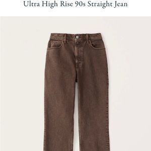 Abercrombie Ultra High Rise 90’s Straight Jean